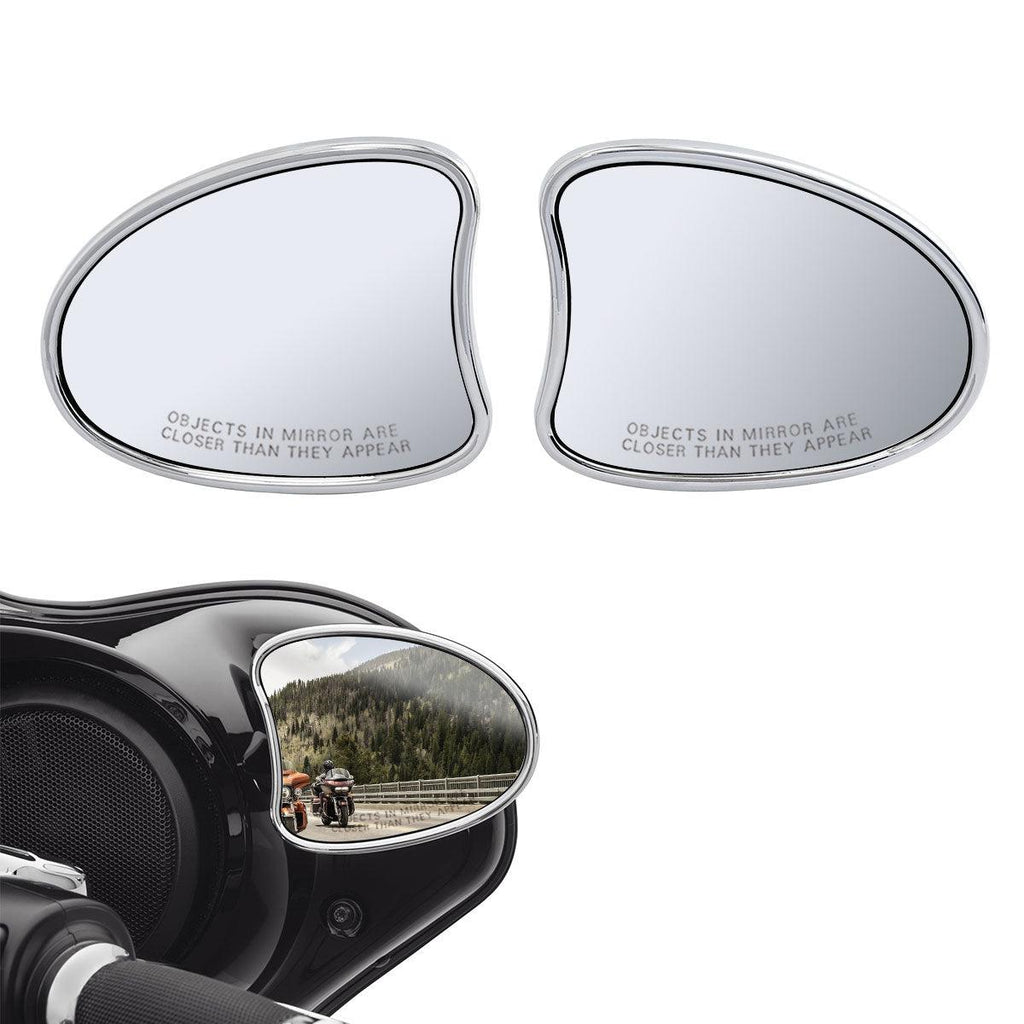 TCMT Zinc Alloy Tapered Fairing Mount Mirrors Fit For Harley Electra Glide Street Glide Ultra Limited Tri Glide 2014-2022 - TCMT